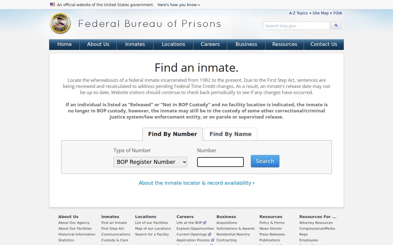 Federal custody locator following a Rock Island County booking