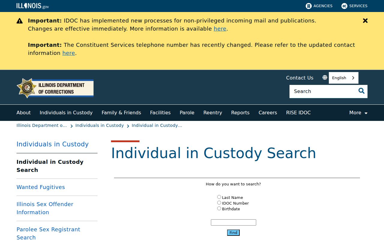 Illinois state custody search after a Rock Island County arrest