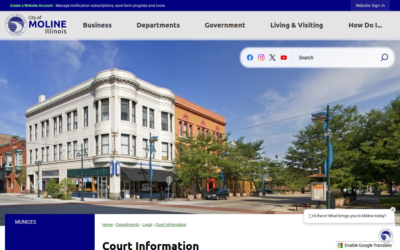 Moline criminal records ordinance traffic and criminal court routing