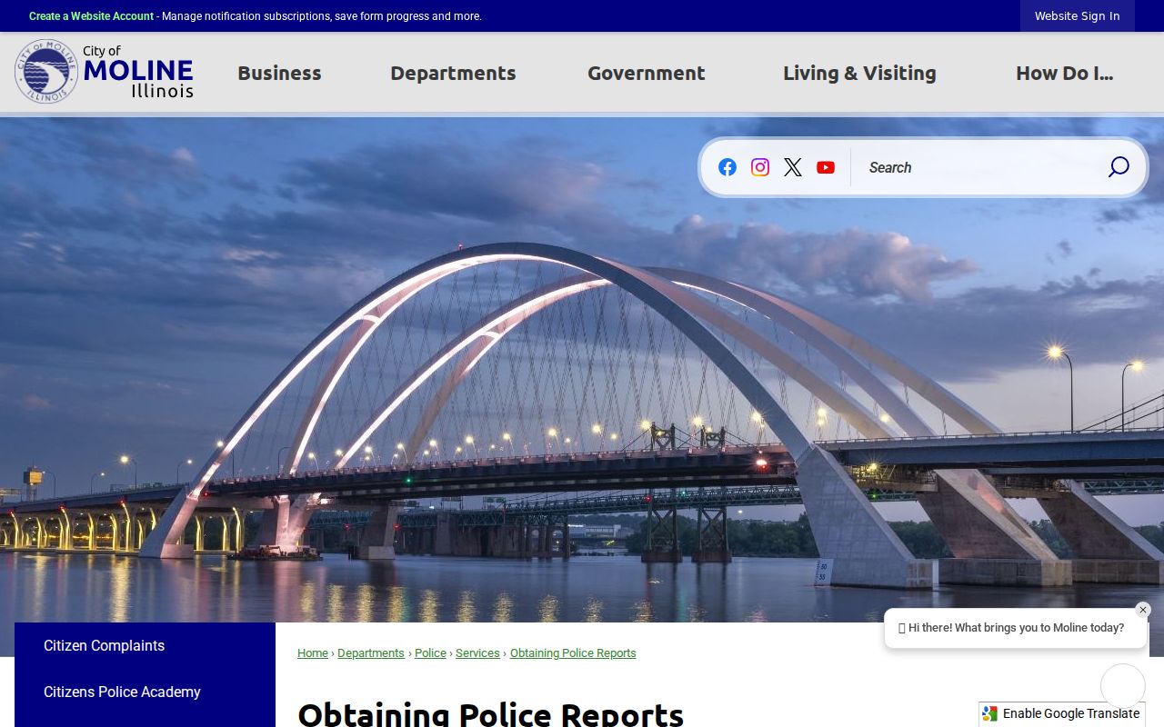 Moline criminal records police report copy channels