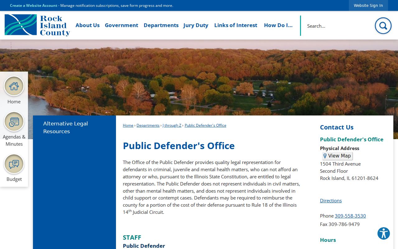 Rock Island Public Defender scope and criminal record limits