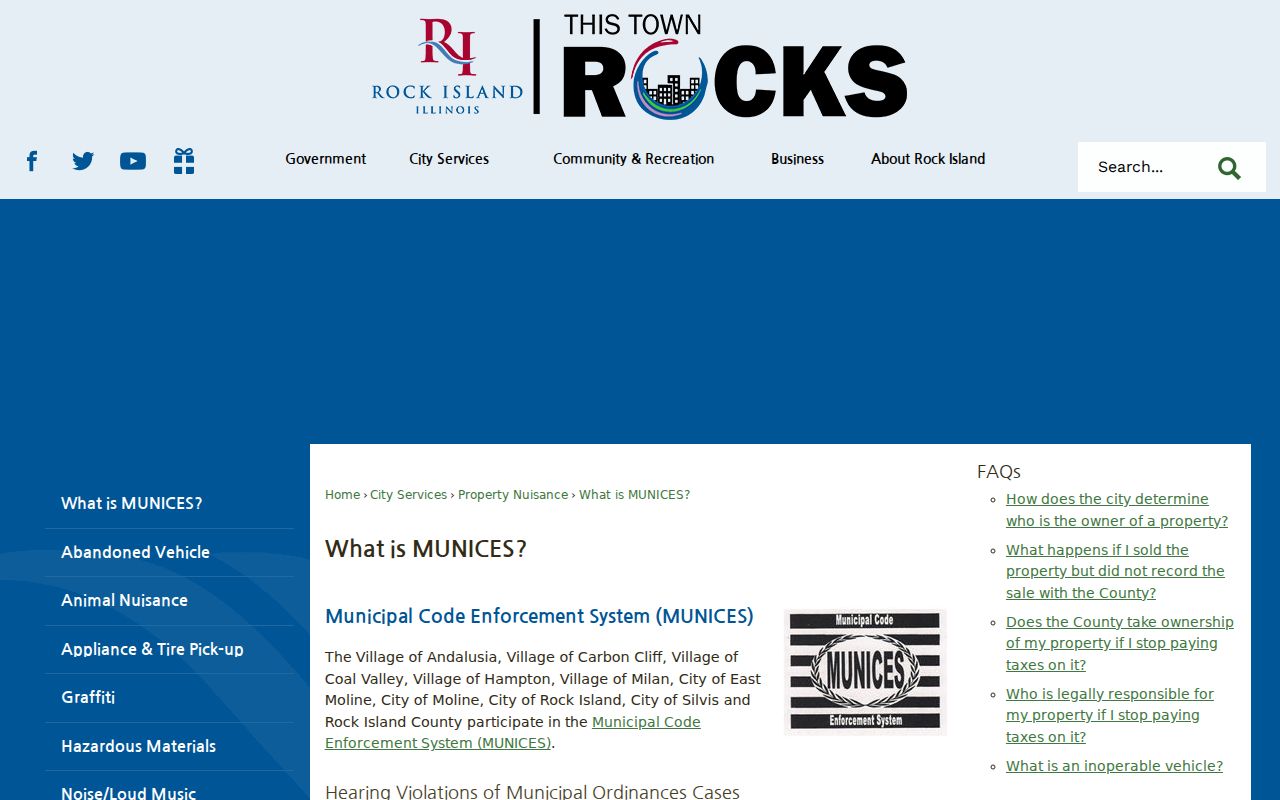Rock Island civil MUNICES records compared with criminal records