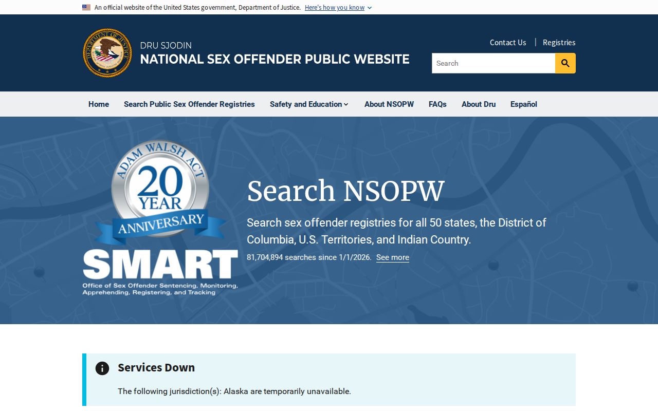Rock Island County sex offender search with NSOPW national interface